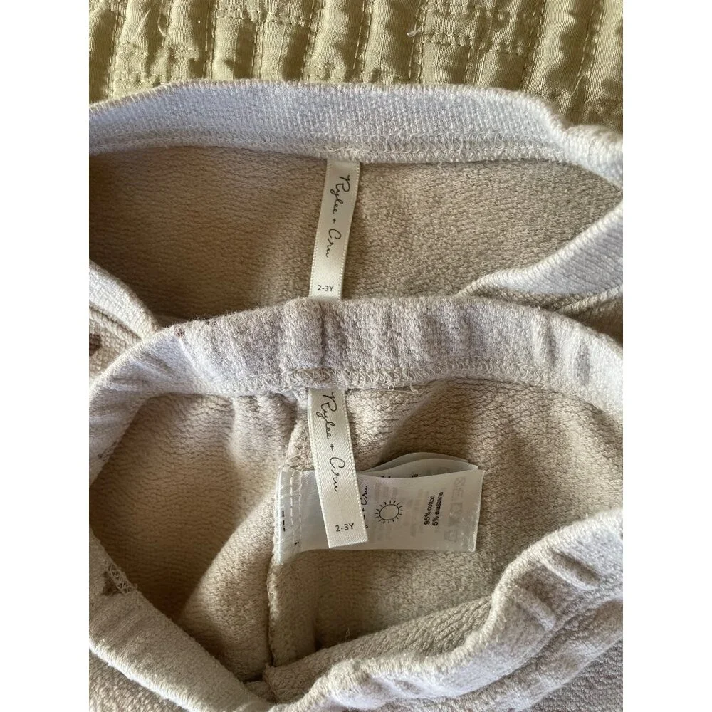 Rylee + Cru Cream Heart Print Sweatshirt & Legging Set